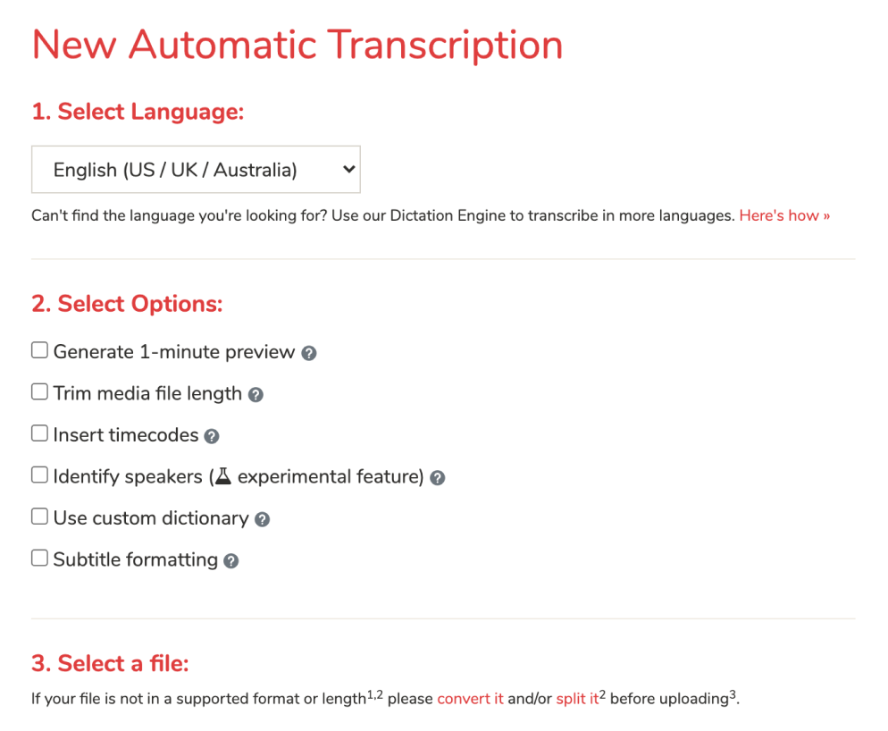 transcribe speech to text application os x