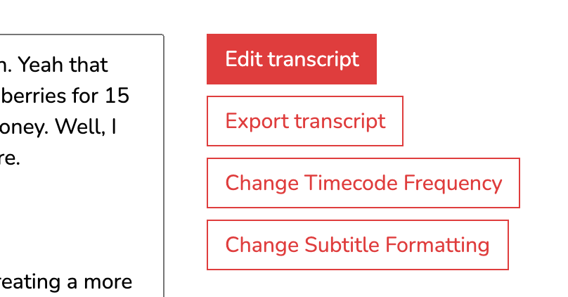 Edit an automatic transcript